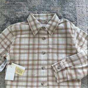 Aritzia Wilfred Little Cropped Jacket Plaid